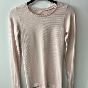 Athleta Long Sleeve Fitted Top in Light Pink